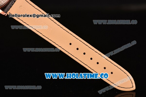 Patek Philippe Calatrava Swiss ETA 2824 Automatic Rose Gold Case with Diamonds Bezel Black Dial and Diamonds Markers - Click Image to Close
